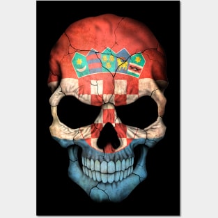 Croatian Flag Skull Posters and Art